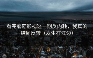 看完蘑菇影视这一期反内耗，我真的结尾反转（发生在江边）